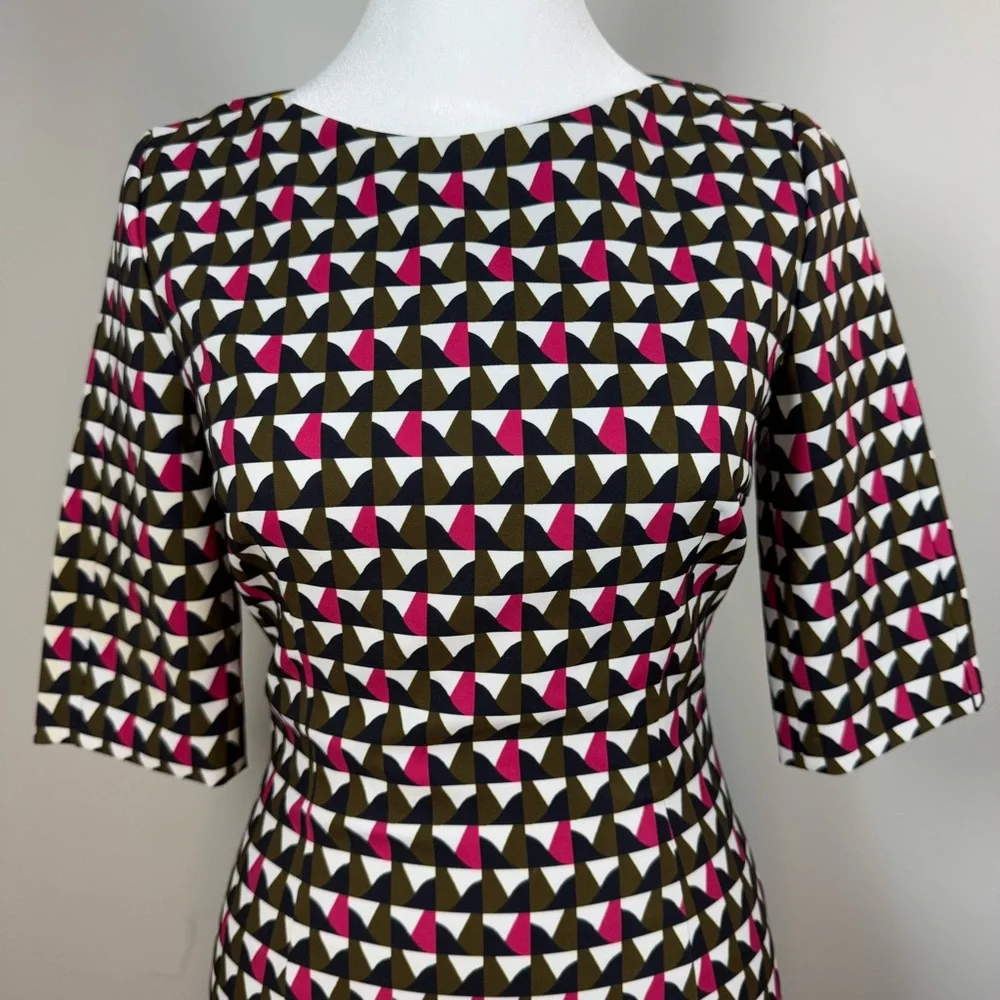 NWOT Hugo Boss Dareika Anthracite Sheath Above The Knee Dress, US 0, Multicolor - Picture 6 of 14